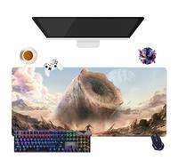 Game Dune Awakening - Tappetino per mouse per gamer XL, uso ufficio, studio e casa, base antiscivolo + superficie morbida (4, 35,4" × 15,7" × 0,12")