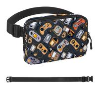 Game End Handle-1067 Marsupio per uomini e donne, marsupio con tracolla regolabile, borsa a tracolla alla moda ovunque, per viaggi all'aperto, corsa, escursionismo, multicolore, 4 x 23 x 15 cm,