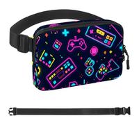 Game End Handle-1068 - Marsupio unisex alla moda, borsa a tracolla sportiva sottile, alla moda, per jogging, escursionismo, escursionismo, donna, uomo, multicolore, 4 x 23 x 15 cm, Multicolore,