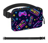Game End Handle-1070 Marsupio per uomini e donne, marsupio con tracolla regolabile, borsa a tracolla alla moda ovunque, per viaggi all'aperto, corsa, escursionismo, multicolore, 4 x 23 x 15 cm,