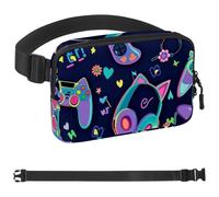 Game End Handle-1073 Marsupio per uomini e donne, marsupio con tracolla regolabile, borsa a tracolla alla moda per viaggi all'aperto, corsa, escursionismo, multicolore, 4 x 23 x 15 cm, Multicolore,