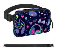 Game End Handle-1080 - Marsupio unisex alla moda, borsa a tracolla sportiva sottile, alla moda, per jogging, escursionismo, escursionismo, donna, uomo, multicolore, 4 x 23 x 15 cm, Multicolore,