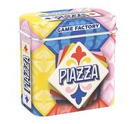 Game Factory 646309 Piazza, il mini gioco di lettura in pratica scatola di metallo, gioco di carte per adulti e bambini dagli 8 anni in su, gioco da viaggio
