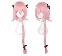 Game Fate Apocryph Astolfo Cosplay Wigs 75cm Pink Heat Resistant Synthetic Hair Perucas Cosplay Wig+Wig Cap