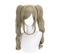 GAME Genshin Impact Barbara Cosplay Wig Ash Brown Long Curly Twin Ponytails Heat Resistant Hair Wigs + Wig Cap