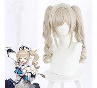Game Genshin Impact Barbara Ricci Coda di Cavallo Bionda Bionda Lunga Genshin Impact Barbara Cosplay Hair + Wig cap