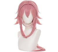Game Genshin Impact Cosplay Yae Miko Guuji Yae Wig Pink Long 90cm Genshin Impact Heat Resistant Hair Women Halloween Party Wig