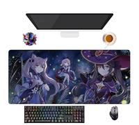 Game Genshin Yae Miko Raiden Shogun Keqing Ganyu, tappetino per mouse XXL impermeabile (90 cm x 40 cm x 3 mm), base antiscivolo in gomma (6)