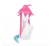 Game Headgear Sivir Cosplay Wig Coffee Sweetheart Skin Headwear Women's Rose Red Gradient Blue Green Long Hair