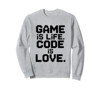 Game Is Life Code Is Love Techie Gamer Humor Felpa
