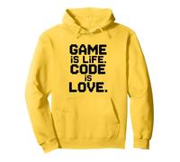 Game Is Life Code Is Love Techie Gamer Humor Felpa con Cappuccio