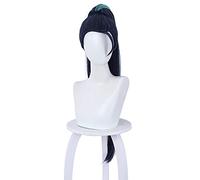 Game KDA Daughter of the Void Kaisa Cosplay Wig 80cm Dark Blue Mixed Heat Resistant Synthetic Hair Halloween Party Wigs