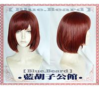 Game Kingdom Hearts III Kairi Auburn Short Bob Styled Synthetic Cosplay Wig Role Play Hair + Wig Cap