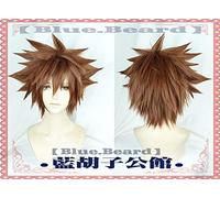 Game Kingdom Hearts III Sora Wigs Short Brown Heat Resistant Synthetic Hair Cosplay Wigs + Wig Cap