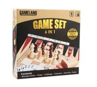 Game Land Classic Tradizionale Set di giochi da tavolo 6 in 1 dai tre anni in su