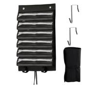 Game Mat Holder, Game Accessories Organizer, Display Bag, Wall Mountable Design with Transparent Slots, Ideal for Playrooms Family Events Bedrooms Parties or Door Hanging Storage