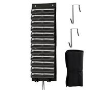 Game Mat Holder, Wall-Mounted Game Accessories Organizer with Transparent Storage Slots, 1 Bag, Space-Saving Display Rack for Family Gatherings Birthday Party Playroom Door Room Home Entertainment