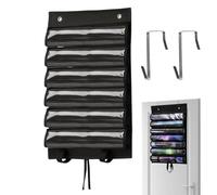 Game Mat Holder, Wall-Mounted Game Accessories Organizer with Transparent Storage Slots, 1 Bag, Space-Saving Display Rack for Family Gatherings Birthday Party Playroom Door Room Home Entertainment