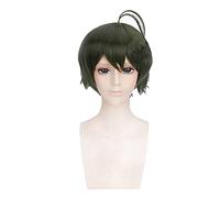 Game Naegi Komaru Wig Cosplay Costume Dark Green ShortHeat Resistant Synthetic Hair Wigs