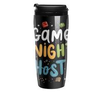 Game Night Host stampato riutilizzabile tazza da caffè isolata viaggio bere tazza bottiglia d'acqua con coperchio 350ml