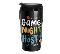 Game Night Host stampato riutilizzabile tazza da caffè isolata viaggio bere tazza bottiglia d'acqua con coperchio 250ml