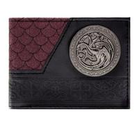 Game of Stark Thrones Targaryen Fuoco & Sangue Drago Sigillo Portafoglio/Portamonete Bi-Fold ID & Tessere, Rosso