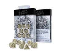Game Of Thrones Casa Stark Dadi Set Di Q-WORKSHOP, 8pc RPG Poliedrico Beige