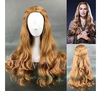 Game Of Thrones Cersei Lannister Parrucca Lunga Ondulata Oro Scuro Queen Cersei Parrucca Marrone Costumi Con Retina Per Capelli