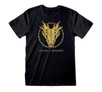 Game Of Thrones House Of Th... Gold Ink Skull (Unisex) T-Shirt NUOVO