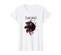 Game of Thrones House Targaryen Maglietta, Donna, Bianco, XL