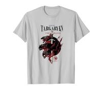 Game of Thrones House Targaryen Maglietta, Uomo, Argento, XXL