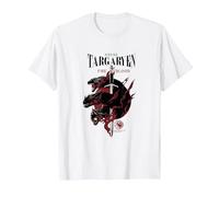 Game of Thrones House Targaryen Maglietta, Uomo, Bianco, 6XL