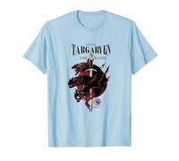 Game of Thrones House Targaryen Maglietta, Uomo, Celeste, XL