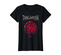 Game of Thrones House Targaryen Sigil Maglietta, Donna, Nero, XS