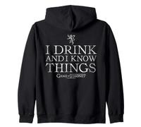 Game of Thrones I Drink And Know Things Stacked Felpa con Cappuccio