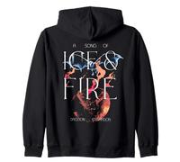Game of Thrones Ice And Fire Drogon Versus Ice Dragon Felpa con Cappuccio