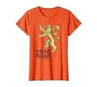 Game of Thrones Lannister Hear Me Roar Maglietta, Donna, Arancio, 3XL