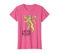 Game of Thrones Lannister Hear Me Roar Maglietta, Donna, Rosa mélange, S