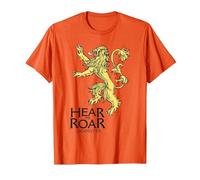 Game of Thrones Lannister Hear Me Roar Maglietta, Uomo, Arancio, S