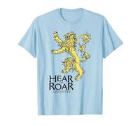 Game of Thrones Lannister Hear Me Roar Maglietta, Uomo, Celeste, 3XL
