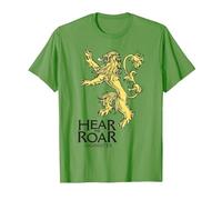 Game of Thrones Lannister Hear Me Roar Maglietta, Uomo, Erba, S