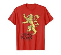 Game of Thrones Lannister Hear Me Roar Maglietta, Uomo, Rosso, 3XL