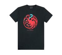 Game of Thrones Nero Ice And Fire Dragons Graphic T-shirt a maniche corte Uomini