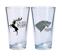 Game Of Thrones Pinta Vetro Set Di 2 Stark & Baratheon