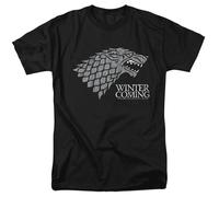 Game Of Thrones Stark Winter È In Arrivo Su T-Shirt Nera Unisex Per Adulti