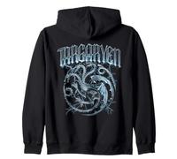 Game of Thrones Targaryen Steel Band Tee Felpa con Cappuccio