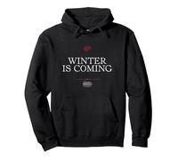 Game of Thrones Winter is Coming Text Felpa con Cappuccio, Unisex per Adulti, Nero, L