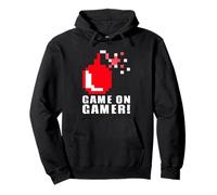 Game On Gamer Dichiarazione di Gioco Divertente Felpa con Cappuccio