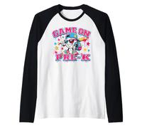 Game On Pre-K Back to School Baseball Drip Preschool Boys Maglia con Maniche Raglan