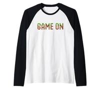 Game On - retro videogioco pixel art 8-bit pc gamer bambini Maglia con Maniche Raglan